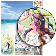 Greetings From the Beach Collage Sheet