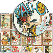 Halloween Fortune Teller Cards Collage Sheet