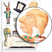 Mad Hatters Tea-Party Paper Dolls Collage Sheet
