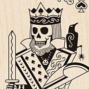 Skeleton King Rubber Stamp