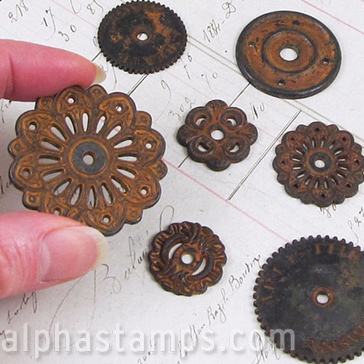 Finnabair Mechanicals Metals - Rustic Washers