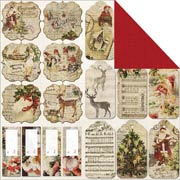 Christmas Joy Scrapbook Paper - Christmas Tags