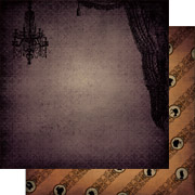 All Hallows Eve Haunted Mansion Scrapbook Paper