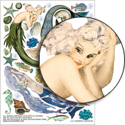 Mermaid Garden #1 Collage Sheet