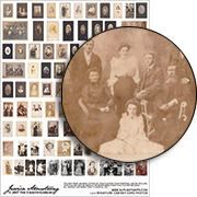 Miniature Cabinet Card Photos Collage Sheet