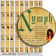 Mythological Dictionary Pages Collage Sheet