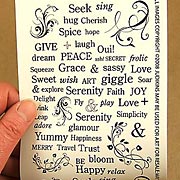 Decorative Words Transfer Sheet