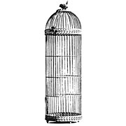 Tall Bird Cage Clear Stamp