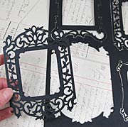 Ornate Black Die-Cut Frame Silhouettes