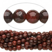 4mm Dark Red Jasper Round Beads
