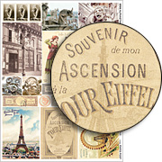 Paris Post Collage Sheet