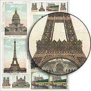 Paris Postcards - Color Collage Sheet