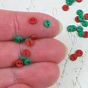 Christmas Red & Green Micro Buttons