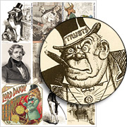 Robber Barons ATCs Collage Sheet