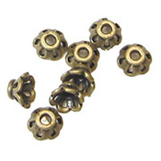 4mm Scalloped Metal Bead Caps