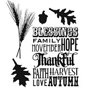 Thankful Silhouettes Cling-Mounted Stamp Set