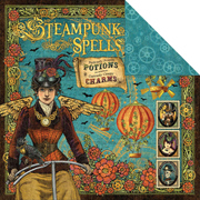 Steampunk Spells Scrapbook Paper