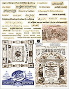 Steampunk Words Collage Sheet