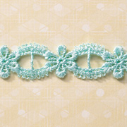 Light Blue Floral Crochet Trim