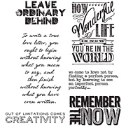 Tim Holtz Random Quotes Cling Stamp Set