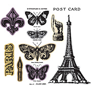 Tim Holtz French Flight Die and Stamp Set