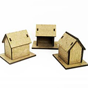 Tiny Chipboard House Kit - Set of 3