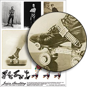 Vintage Roller Skates Collage Sheet