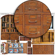 Window Card Cabinets Collage Sheet