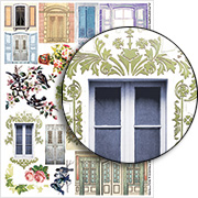 Window Frames & Shutters Collage Sheet