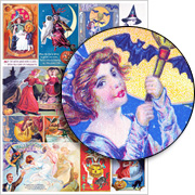 Witchy Postcard Women Collage Sheet