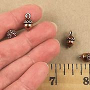 Antique Copper Acorn Charms