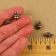 Antique Copper Acorn Charms
