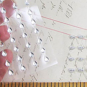 Clear Adhesive Acrylic Teardrop Jewels