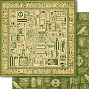 Olde Curiosity Shoppe Apothecary Scrapbook Paper