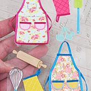 Layered Mini Aprons & Cooking Stickers