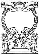 2 Jesters (Bookplate) Rubber Stamp