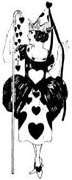 Deco Queen of Hearts Rubber Stamp