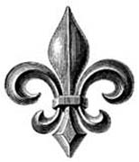Fleur-de-lis Rubber Stamp
