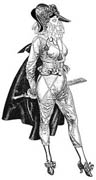 Art Deco Harlequin Girl Rubber Stamp