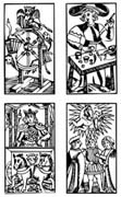 Tarot Cards 4-Stamp Set