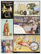 Vintage Sewing #4 (Large Clowns) Collage Sheet