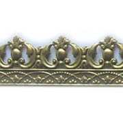 Embossed Brass Trim - Ball & Leaf