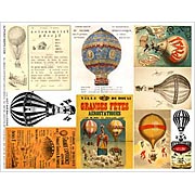 Hot Air Balloons Collage Sheet