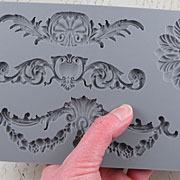 Baroque 3 - Medallion & Filigree Silicone Mold