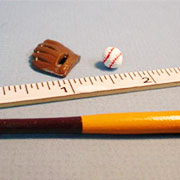 Baseball with Bat and Glove