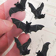 Tiny Felt Black Bat Stickers*