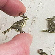 Bronze Bird on Branch Charm*