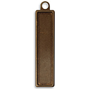 Vintage Brass Rectangle Bezel - 56x13mm