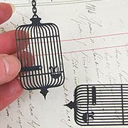 Black Die-Cut Tall Birdcage Silhouettes