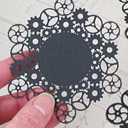 Steampunk Doilies - Black*